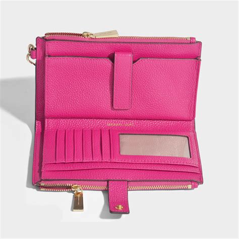 michael kors large wallet wristlet|michael kors pink wristlet wallet.